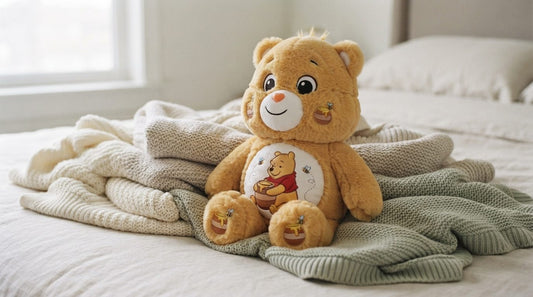Wearrizzy plush arranged with folded knit blankets