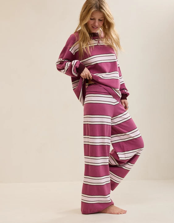 Sunday Soft Crew Neck Sweater & Trouser Set