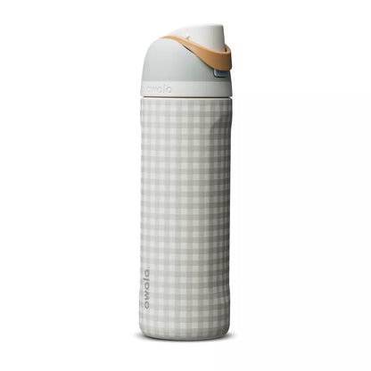 Gingham Print 24oz FreeSip Water Bottle