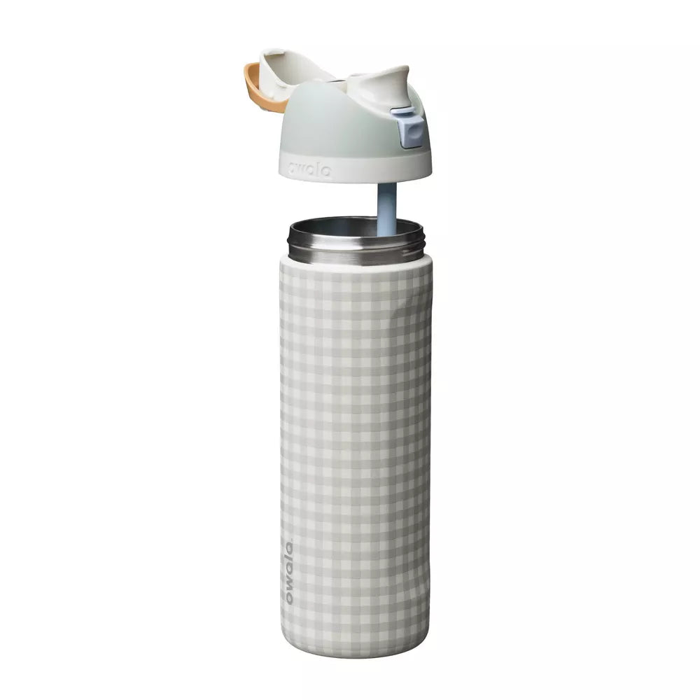 Gingham Print 24oz FreeSip Water Bottle