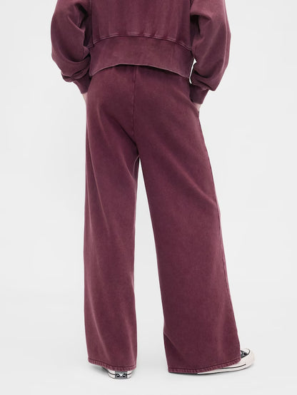 Burgundy  Vintage Soft Zip-up-Hoodie & Pant Set