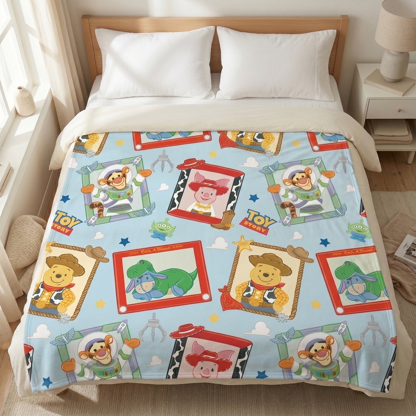 Winnie The Pooh X Toy Story Blanket