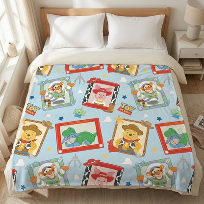 Winnie The Pooh X Toy Story Blanket