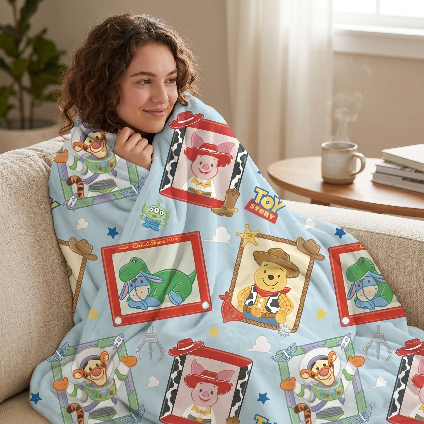 Winnie The Pooh X Toy Story Blanket