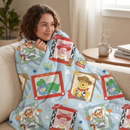 Winnie The Pooh X Toy Story Blanket