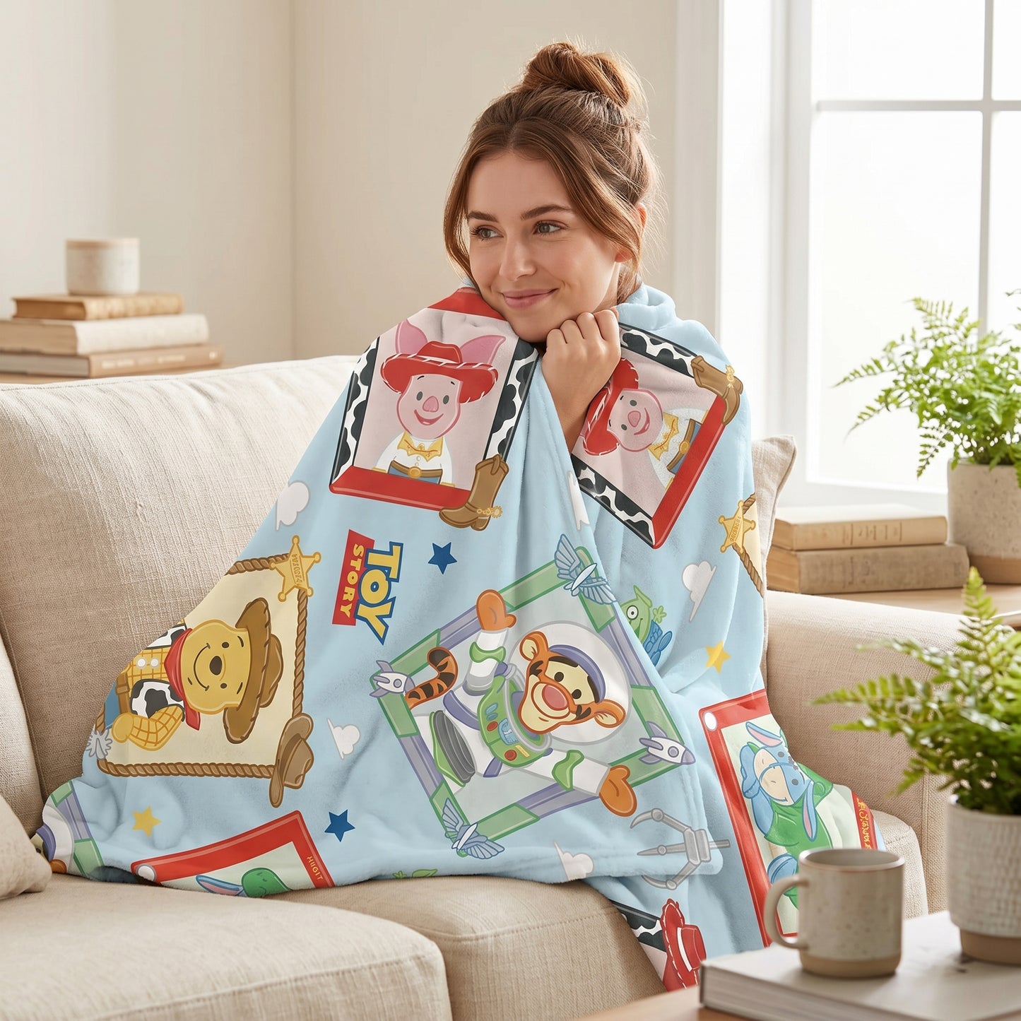 Winnie The Pooh X Toy Story Blanket