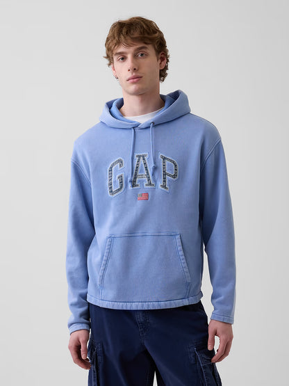 VintageSoft Oversized Americana Logo Unisex Hoodie