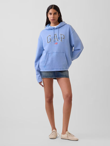 VintageSoft Oversized Americana Logo Unisex Hoodie