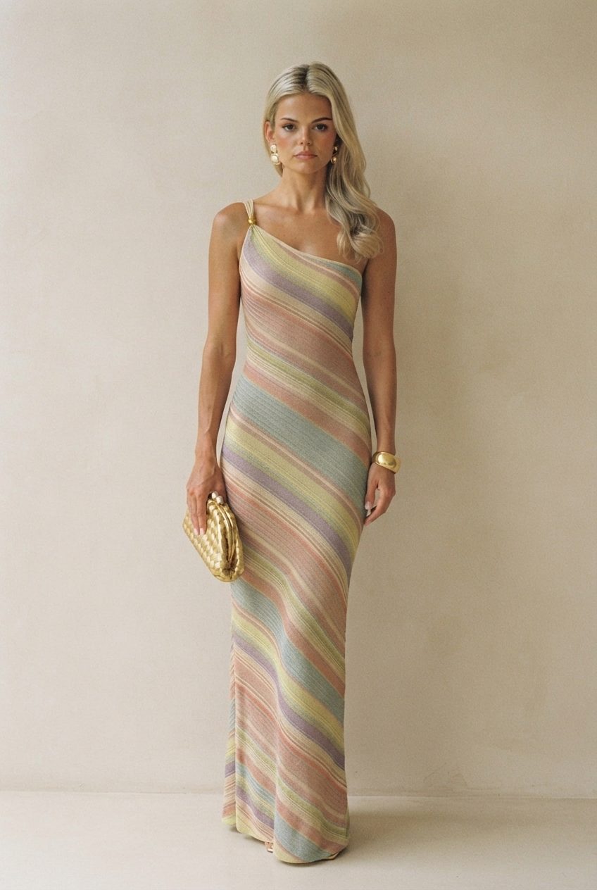 Pastel stripe Milan Maxi Dress, Wearrizzy dresses