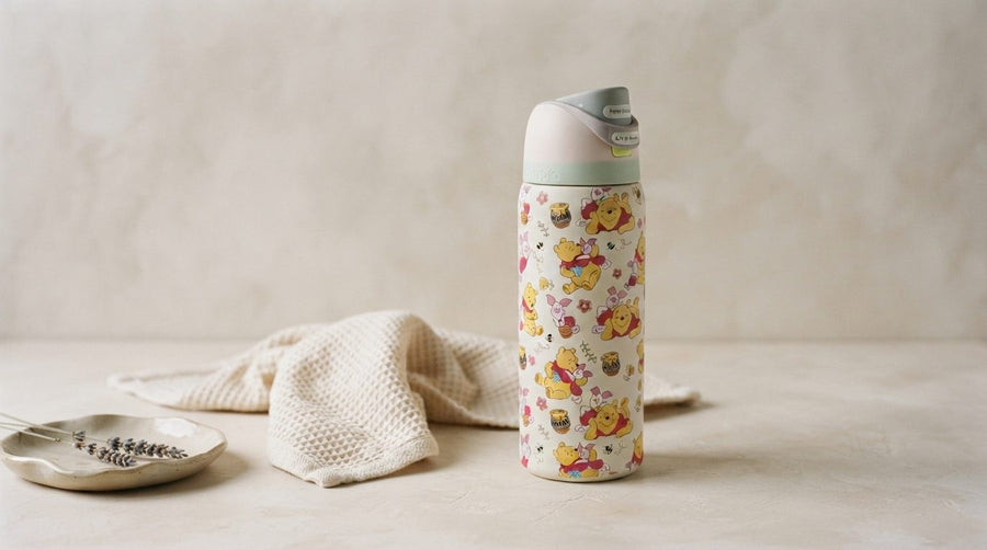Pooh and Piglet Owala bottle still life
