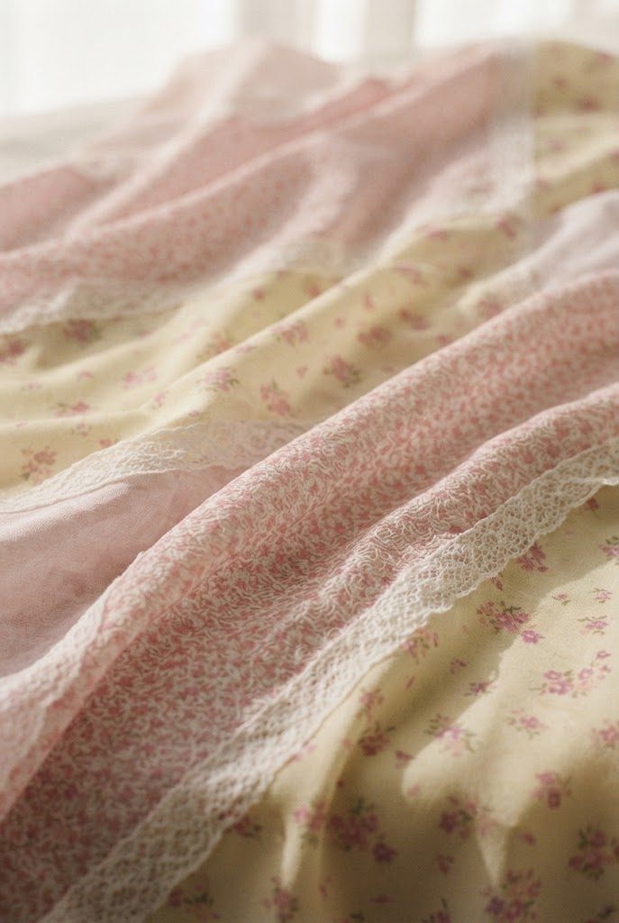 Blush floral lace fabric detail
