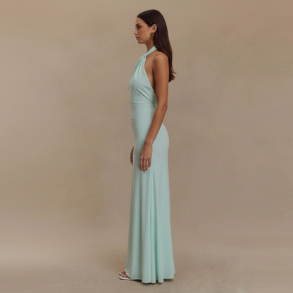 Slinky Halter Maxi Dress
