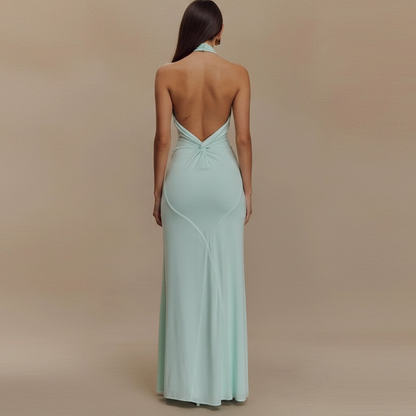 Slinky Halter Maxi Dress