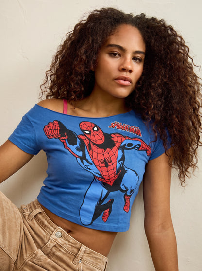 Off-the-Shoulder  Spidey Top