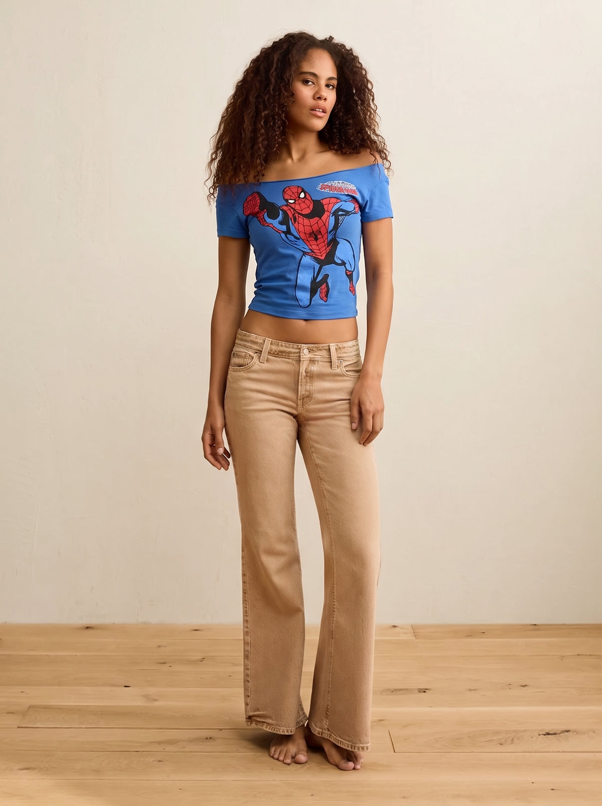Off-the-Shoulder  Spidey Top