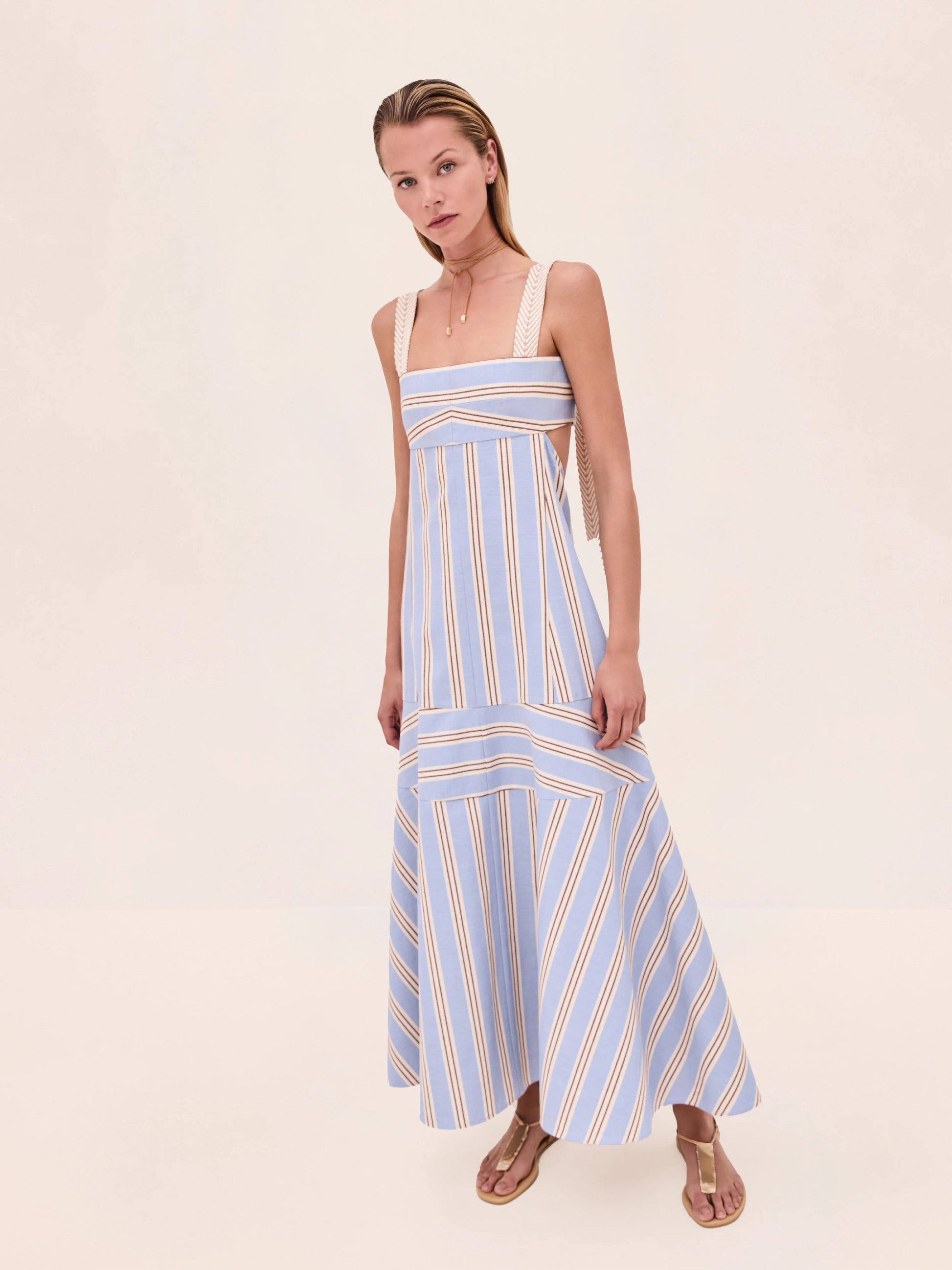 Riviera Stripe Midi Dress