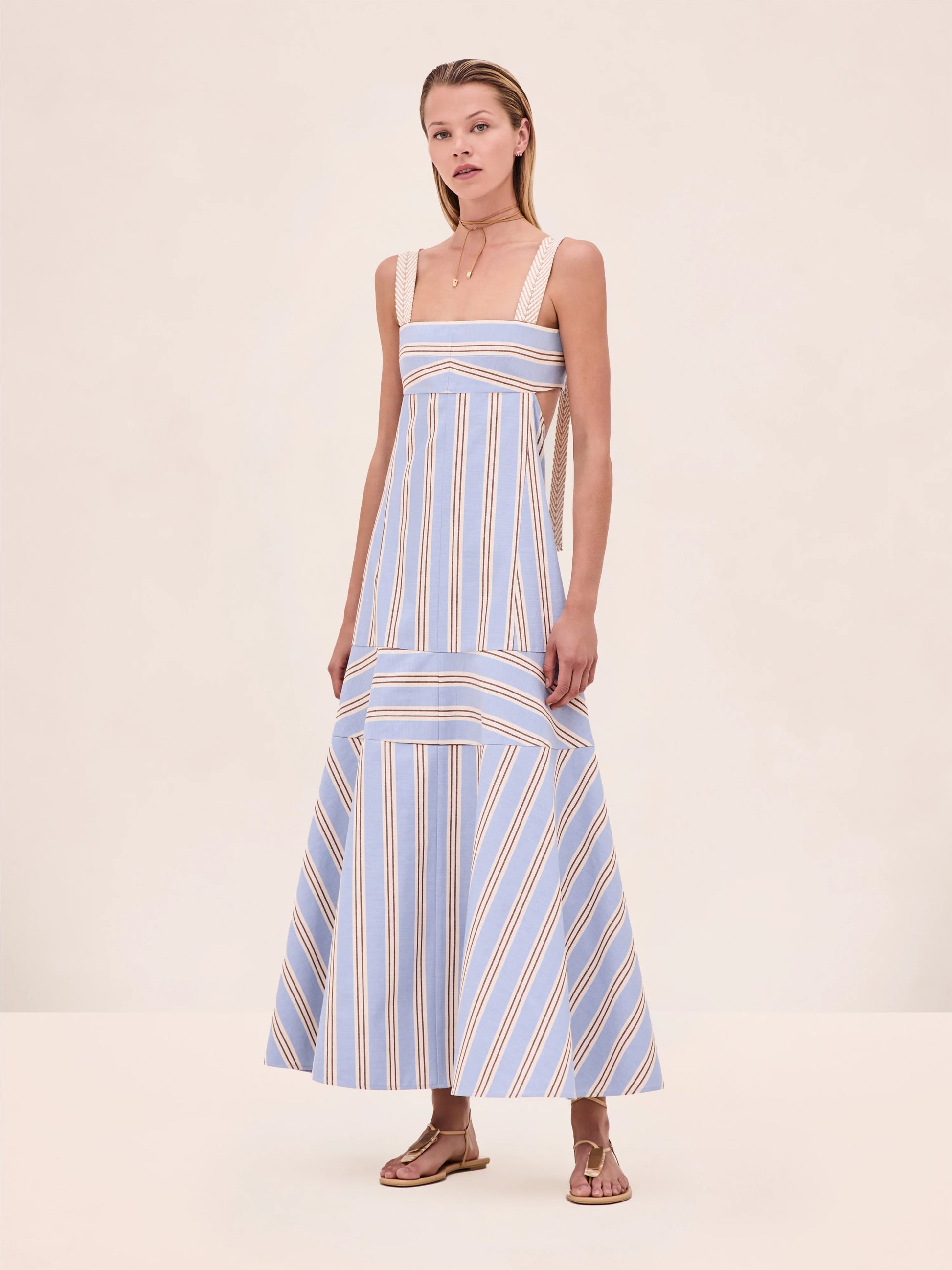 Riviera Stripe Midi Dress